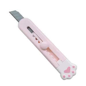 Mini Cúter Portátil Lindo Garra de Gato Animal Abrecartas Papelería de Estudiante Cuchillo