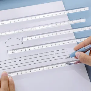 Transparentes Dreieckiges Skalenlineal Kunststoff Architektur Zeichnen Messwerkzeug Schüler Bürobedarf
