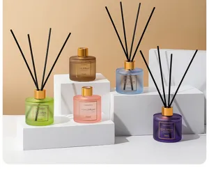 50ml set diffusore di aromi bottiglia di vetro aromaterapia olio profumato lunga durata