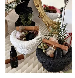 Duftstein Aromatherapie Set mit Kristallen und duftendem Oel fuer Raumdeko Details