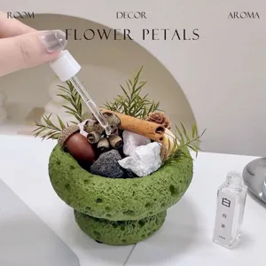 Flammenloser Aromatherapie Vulkanstein Kristall Diffusor Set Ätherisches Öl Heim Schlafzimmer Desktop Duft Geschenkbox