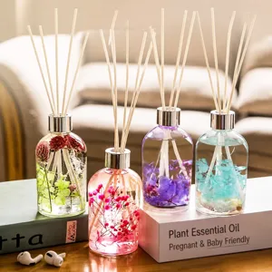 Glas Zwevende Echte Bloem Geurstokjes Essentiële Olie Huisgeur Luchtverfrisser Hotel Langdurige Aromatherapie Ornament