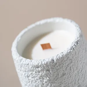 Kreative Duftkerze in Betontextur fuer Heimdekoration Schlafzimmer aesthetisches Geschenk.