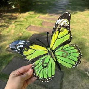 Metal butterfly wall hanging decor, colorful iron art sculpture for indoor and outdoor home.