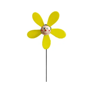 Girasole girandola da giardino picchetto decorativo esterno mulinello con simpatica faccia
