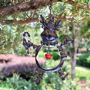 Christmas metal hanging ornament reindeer design festive decor holiday home decoration