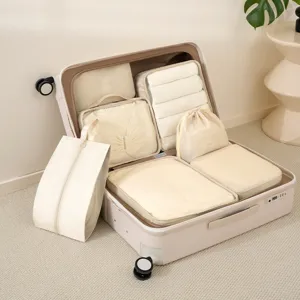 Travel Storage Bag Set Waterproof Portable Luggage Organizer Packing Cubes For Clothes Underwear Shoes Travel Accessories