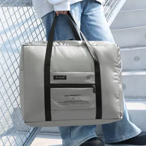 Foldable travel duffel bag waterproof large capacity luggage storage bag for short trips