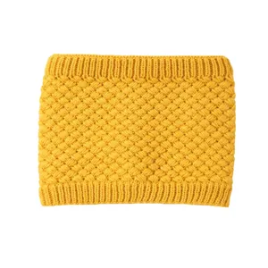 Scaldacollo in maglia per bambini inverno caldo tinta unita sciarpa morbido accogliente