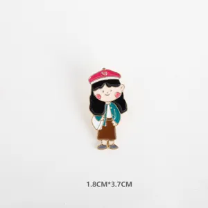 Cute cartoon girl enamel pin brooch alloy badge fashion clothing bag accessories student gift