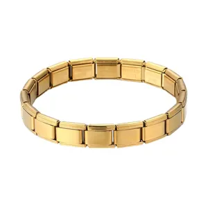 Roestvrij staal modulaire bedelarmband DIY gouden titanium stalen schakel sieraden