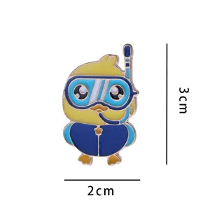Niedliche Cartoon Ente Emaillierte Brosche Legierung Metall Abzeichen fur Kleidung Rucksack