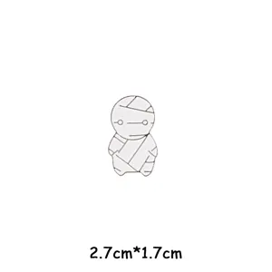Cute Halloween mummy enamel pin badge for clothes and bags, stylish alloy jewelry gift.