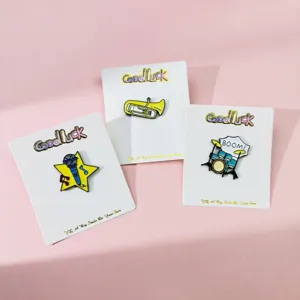 Personalized Alloy Drip Oil Brooch Musical Instrument Tuba Drum Microphone Badge Clothes Bag Decorative Accessories