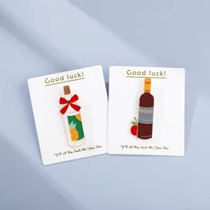 Spilla Smaltata a Bottiglia di Vino Pin Distintivo in Lega Creativa Accessori di Gioielli da Risvolto Carini Per Regalo Donna e Uomo