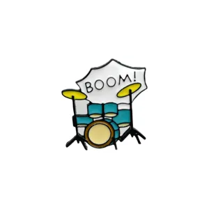 Creative drum kit enamel pin metal brooch for clothes bags backpack accessories stylish gift.
