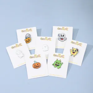 Halloween Alloy Brooch Cute Pumpkin Ghost Skull Cartoon Enamel Pin Fashion Jewelry Accessories For Bags Clothes Gift