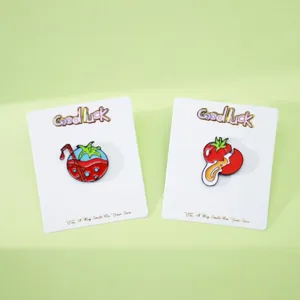 Cartoon Tomato Pepper Enamel Brooch Cute Vegetable Alloy Badge Fashion Lapel Pin Jewelry Gift For Women Men