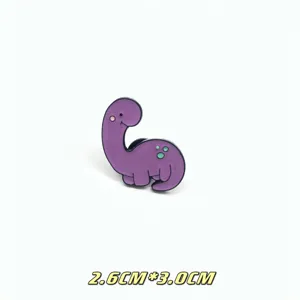 Cute purple dinosaur enamel pin cartoon brooch badge for lovely backpacks and clothes styling