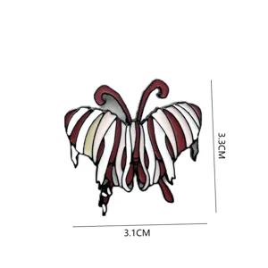 Spilla smaltata con farfalla creativa badge in lega di zinco accessori moda gotica
