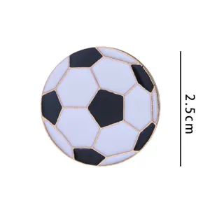 Spilla in metallo con smalto per badge calcio moda regalo taglia 2.5cm per fan e amanti