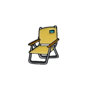 Creative camping chair enamel pin metal brooch badge for backpack clothes apparel decoration