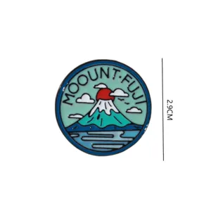 Mount Fuji Enamel Pin Japanese Landscape Badge Cute Travel Souvenir Backpack Collar Decor