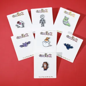 Halloween Cartoon Pumpkin Skull Ghost Brooch Alloy Enamel Badge Cute Halloween Party Jewelry Gift