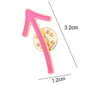 Pink arrow enamel pin metal badge brooch lapel pin accessory clothing decoration 3.2cm