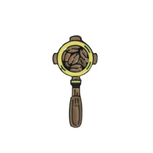 Retro coffee portafilter enamel pin cute badge cartoon coffee beans accessories for bags clothes
