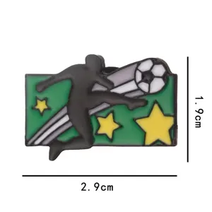 Cartoon football metal brooch pin, World Cup commemorative badge for bags and clothes.