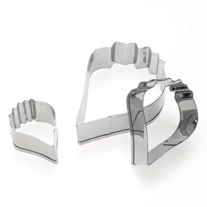 Stainless steel poppy flower petal fondant cookie cutter detail view for baking.