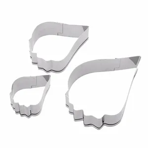 Stainless steel poppy petal fondant cutters set, ideal for sugar flower baking and cake decorating.