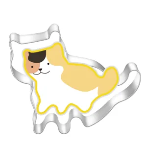 Tagliapasta per biscotti a forma di gatto in acciaio inox, stampo per dolci e pasta di zucchero