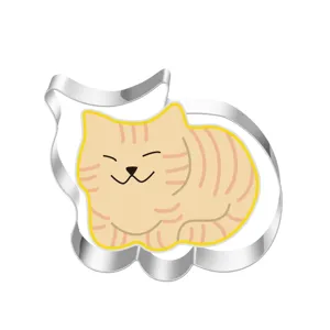 Tagliabiscotti a forma di gatto in acciaio inox per deliziosi biscotti e fondant.