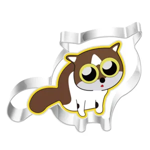 Vista dettagliata tagliabiscotti gatto in acciaio inox, accessorio da forno dolci DIY carino.