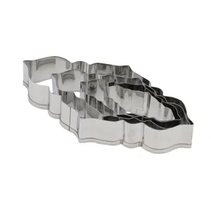 Stainless steel cookie cutter detail set, nesting plaque metal mold for fondant baking