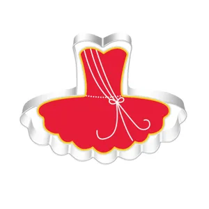 Stainless steel ballet dress cookie cutter for baking fondant pastry mold kitchen tool