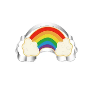Edelstahl Regenbogen Wolke Keksform Detail, Backform fur Kuchen Prazisionswerkzeuge.