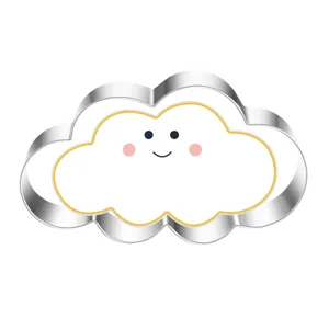 Wolkenform Edelstahl Keksausstecher Detailansicht, ideal für Backen sowie Fondantformen.