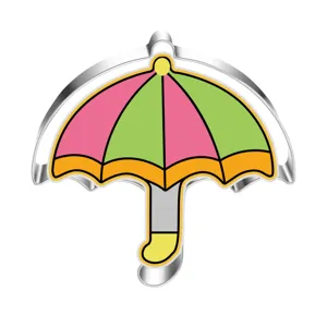 Edelstahl Regenschirm Keksausstecher Detailansicht, ideal für Backen und Fondantverzierung.