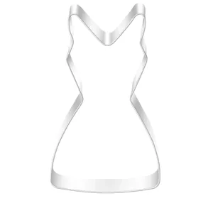 Stainless steel dress shape cookie cutter for baking fondant pastry DIY decorating tool