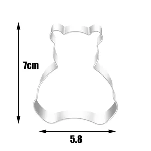 Stampo per biscotti ad orso in acciaio inossidabile utensile da forno fai da te 7cm