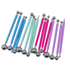 Edelstahl Kugel Stift Modellierungswerkzeuge Fondant Kuchen Blumen Dekoration Ton Formgebung Töpferei Bildhauerei Set