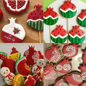 Pomegranate shape stainless steel cookie mold fruit cutter for lovely festive baking treats.