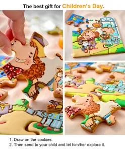 Tagliabiscotti in acciaio inossidabile a forma di puzzle utensile da forno multifunzione.