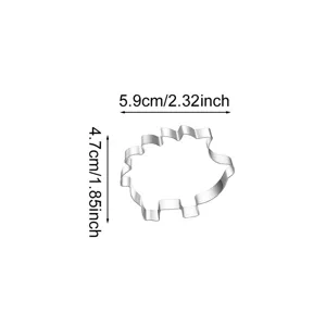 Stainless steel hedgehog cookie cutter, metal baking mold for cute animal biscuits detail
