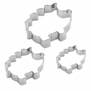 Stainless steel hedgehog shaped cookie cutter set, perfect for baking biscuits and pastry tools.