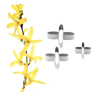 Stainless Steel Forsythia Petal Cake Mold Fondant Cookie Cutter Baking Decoration Tool Kitchen Pastry Mold Set