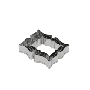 Stainless steel cookie cutter set, wedding plaque fondant mold, biscuit pastry tool.